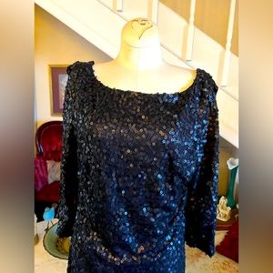 Beautiful sequined black dress. Weddings prom clubs cruises quinceañeras formal